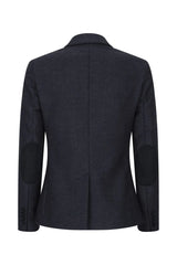 Women Black jacket  Tweed Herringbone Wool Classic Smart Casual Vintage 1920s