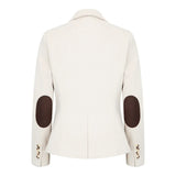 WSN15 - Women's Cream Wool Blend Tweed Blazer