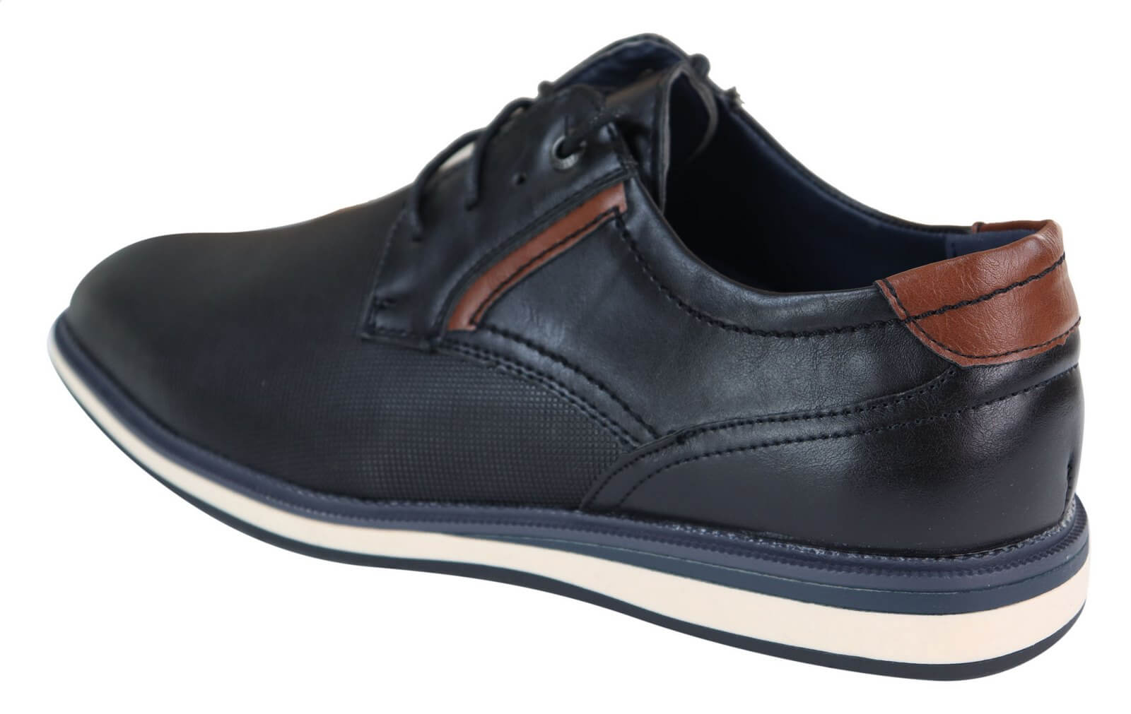 Mens Black Laced Sneaker