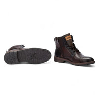 York - Men's Olmo Brown Lace Up Leather Ankle Boots